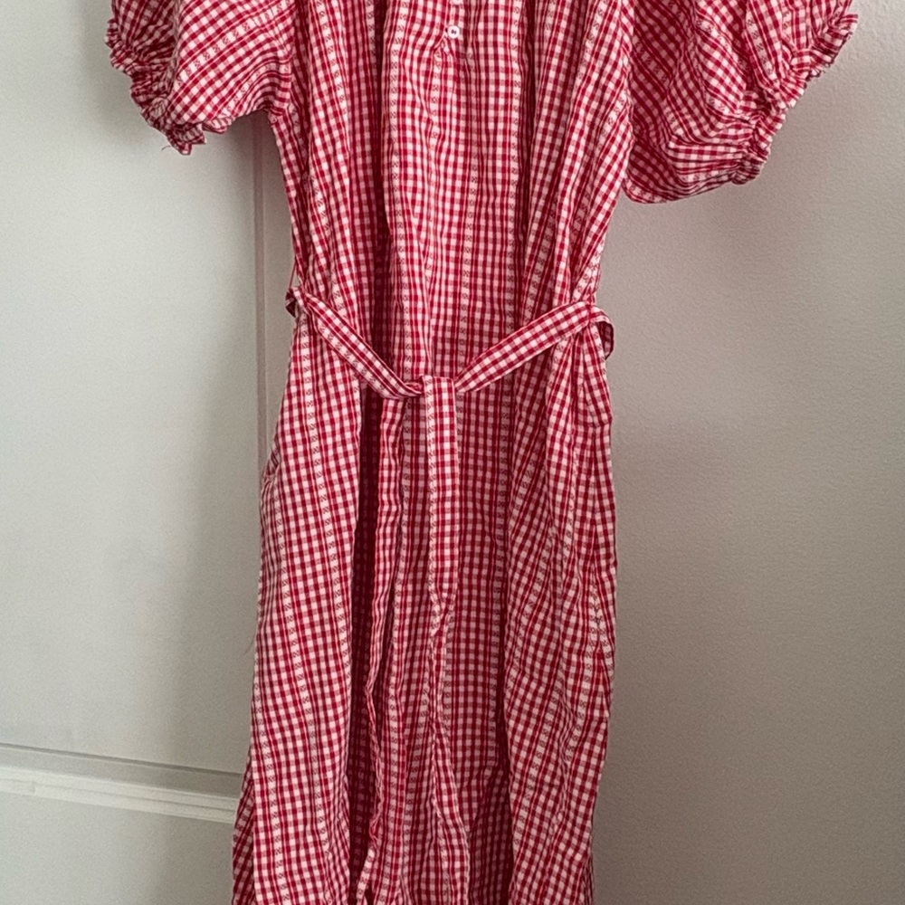 Roolee Red and White Gingham Maxi Dress